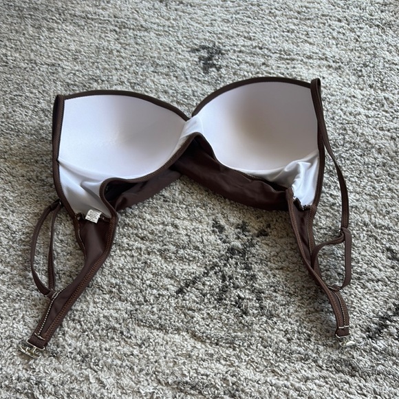 Brown BIKINI SET ADJUSTABLE STRAPS on top; metal hook closure in back - Picture 2 of 14